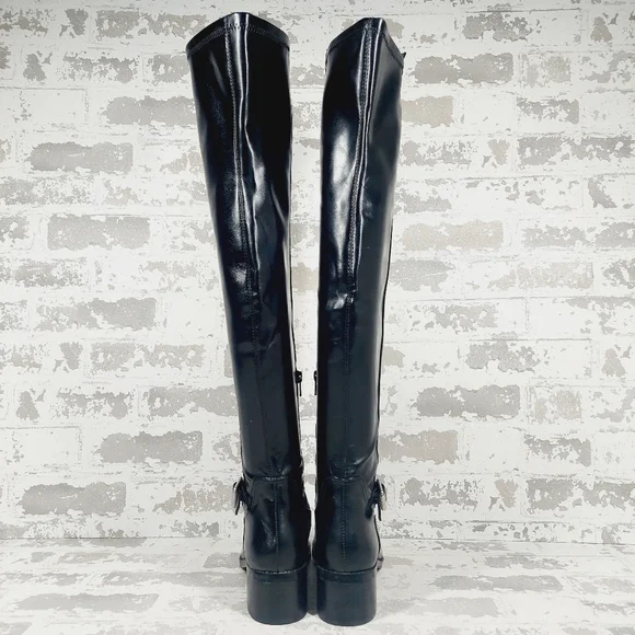 NEW DV by Dolce Vita Elyse Buckle Block Heel Black Over-The-Knee Boot M928 - Picture 6 of 12